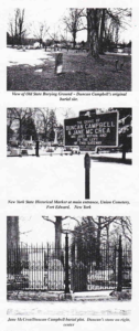 Three images of Duncan Campbells' burial sites